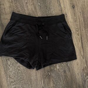Women's Black Casual  Sweat Shorts